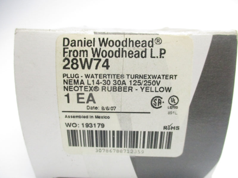 DANIEL WOODHEAD 28W74 125/250V 30A NSMP