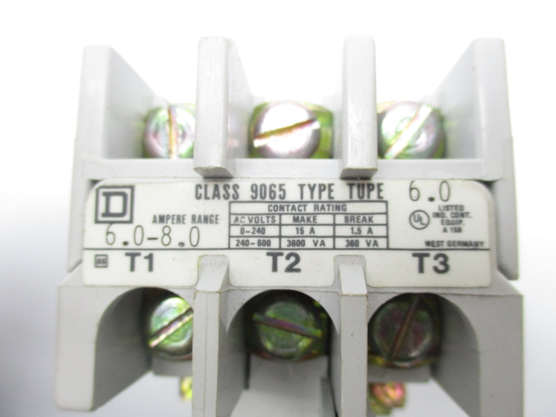 SQUARE D 9065TUP6.0 240-600VAC 6.0-8.0A NSNP