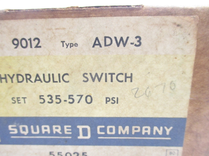 SQUARE D 9012ADW3 535-570PSI NSMP