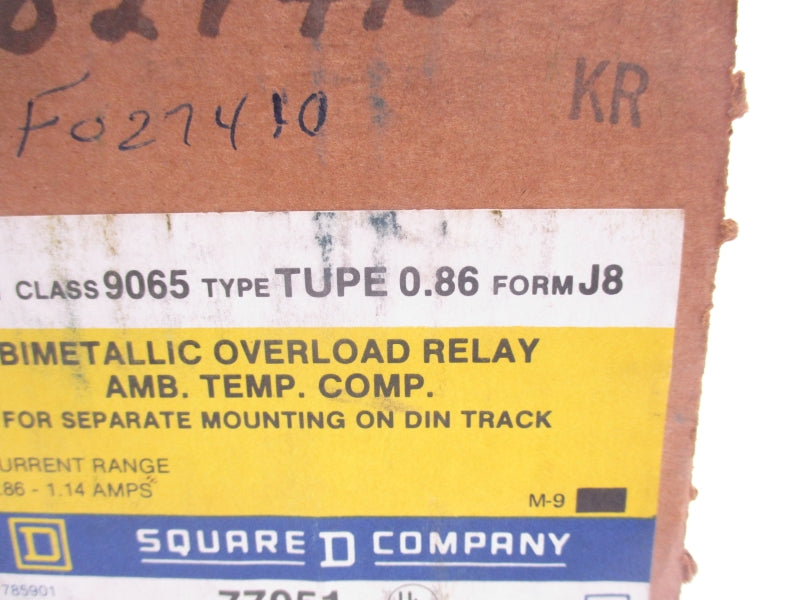 SQUARE D 9065TUP0.86 240-600VAC 0.86-1.14A NSMP