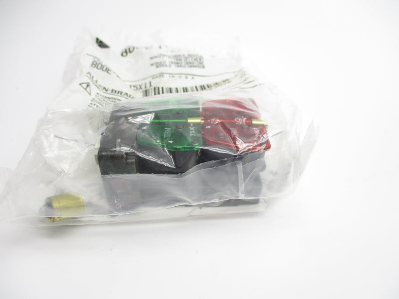 ALLEN BRADLEY 800E-2TLT5X11 SER. A 120/110V (PKG OF 5) (BR/WH) NSMP