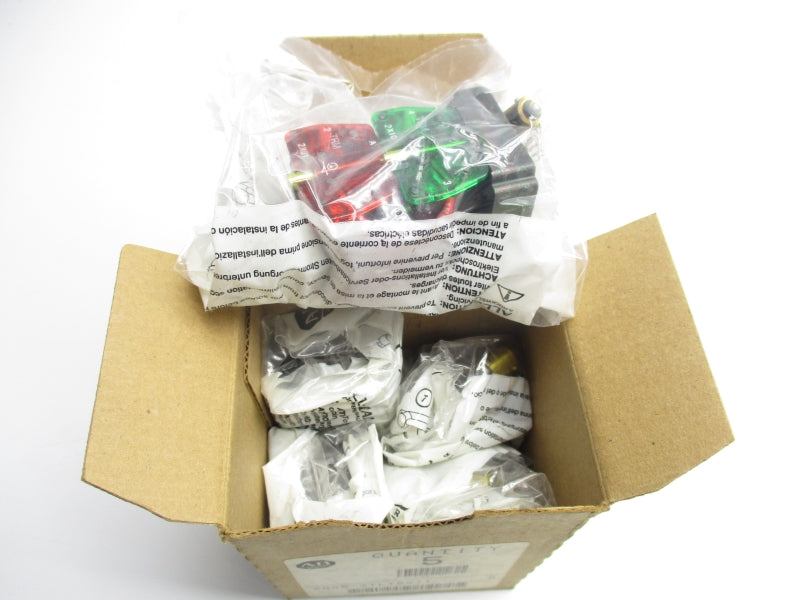ALLEN BRADLEY 800E-2TLT5X11 SER. A 120/110V (PKG OF 5) (BR/WH) NSMP