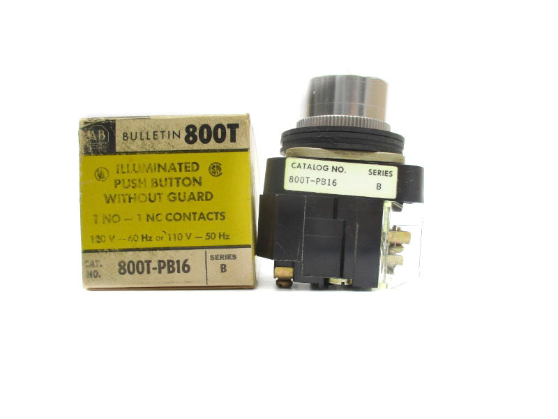 ALLEN BRADLEY 800T-PB16 SER. B 110/120V (BK/YL) NSMP