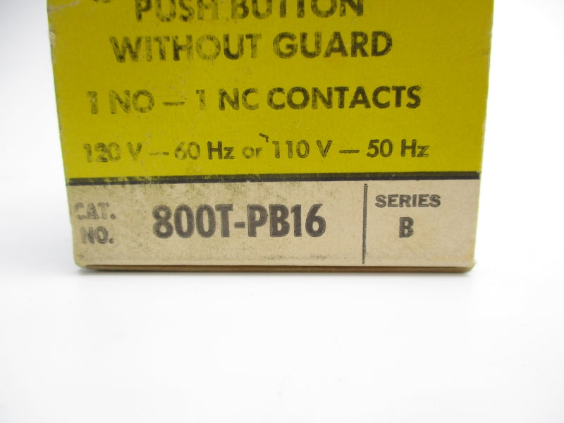 ALLEN BRADLEY 800T-PB16 SER. B 110/120V (BK/YL) NSMP