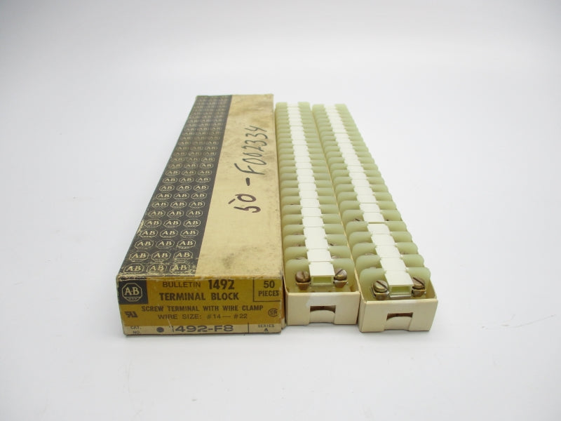 ALLEN BRADLEY 1492-F8 SER. A (PKG OF 50) (BK/YL) NSMP