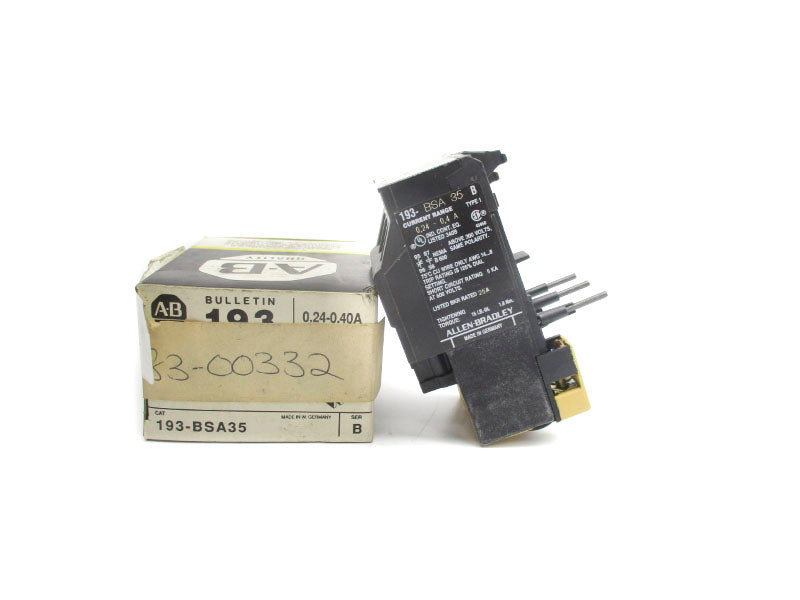 ALLEN BRADLEY 193-BSA35 SER. B 600V 0.24-0.40A (BK/YL) NSMP