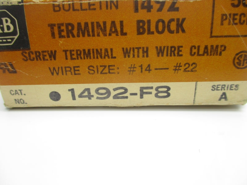 ALLEN BRADLEY 1492-F8 SER. A (PKG OF 50) (BK/OR) NSMP
