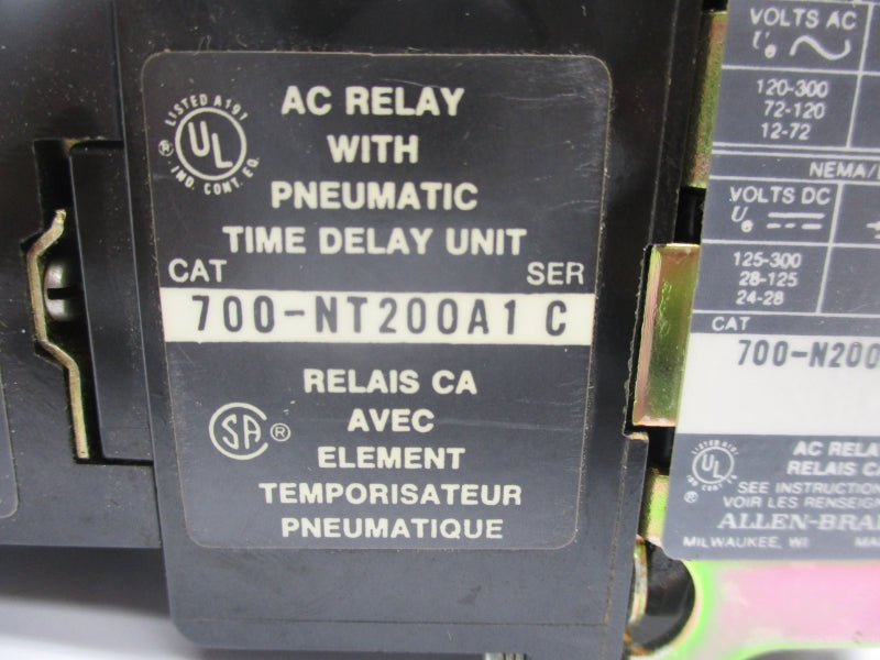 ALLEN BRADLEY 700-NT200A1 SER. C 110/120V 60A NSNP