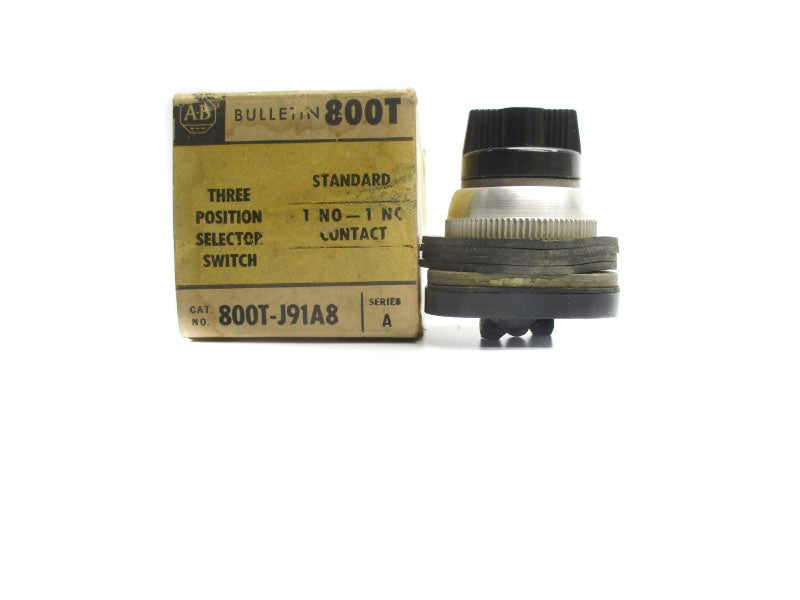 ALLEN BRADLEY 800T-J91A8 SER. A (AS PICTURED) (BK/YL) NSMP