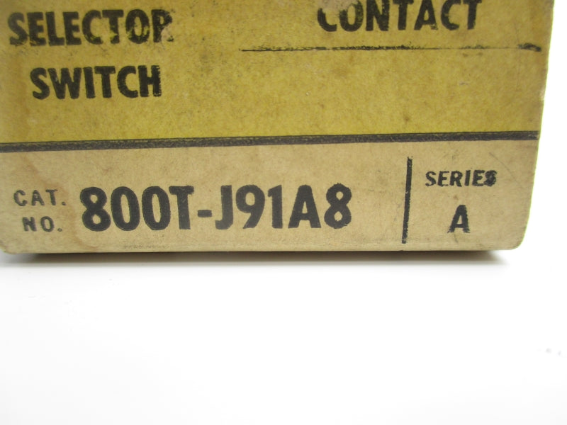 ALLEN BRADLEY 800T-J91A8 SER. A (AS PICTURED) (BK/YL) NSMP