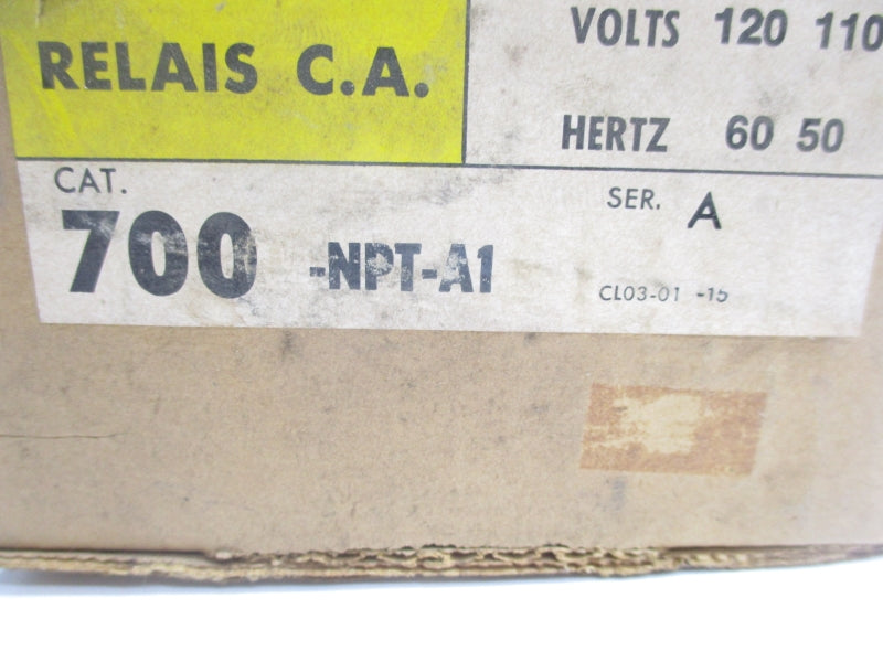 ALLEN BRADLEY 700-NPT-A1 SER. A 110/120V (BR/YL) NSMP