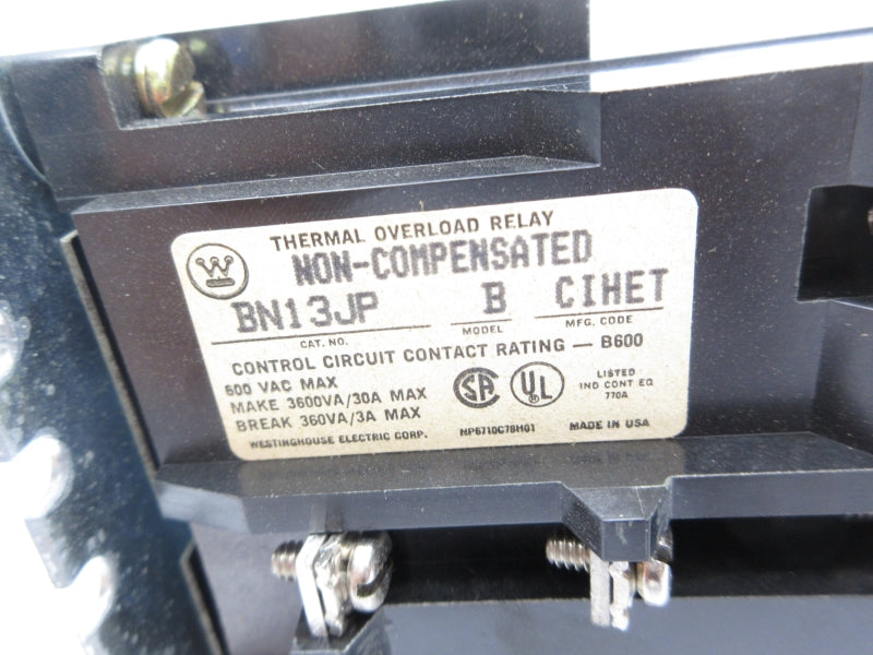 WESTINGHOUSE BN13JP 600VAC 30A NSNP