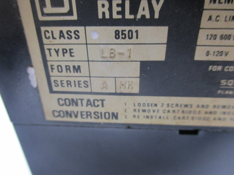 SQUARE D 8501LB1 SER. A 440/480V 10A NSNP