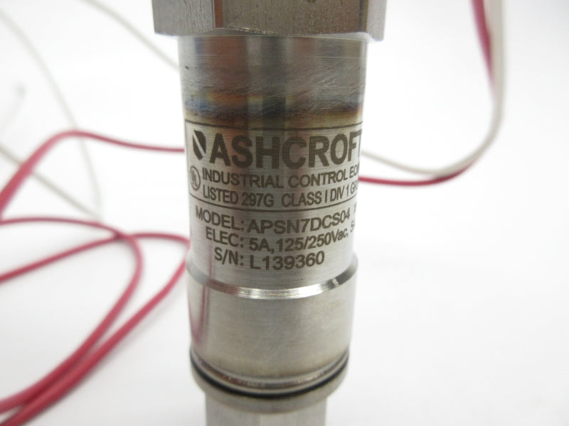 ASHCROFT APSN7DCS04 125/250VAC 5A 2000PSI NSNP