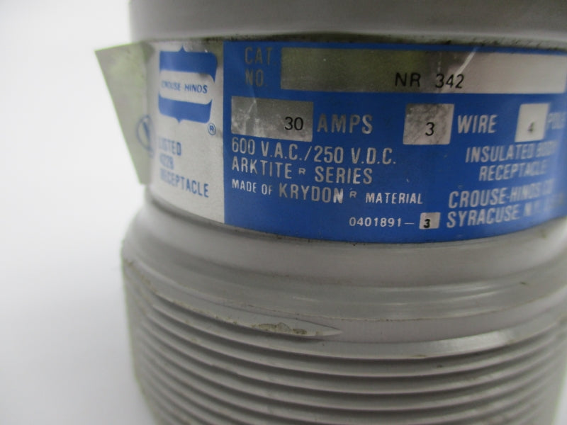 CROUSE HINDS NR342 600VAC 30A UNMP