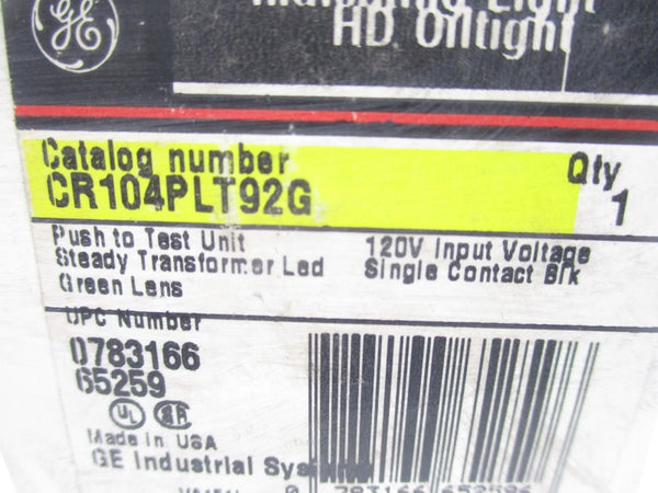 GENERAL ELECTRIC CR104PLT92G 120V NSMP