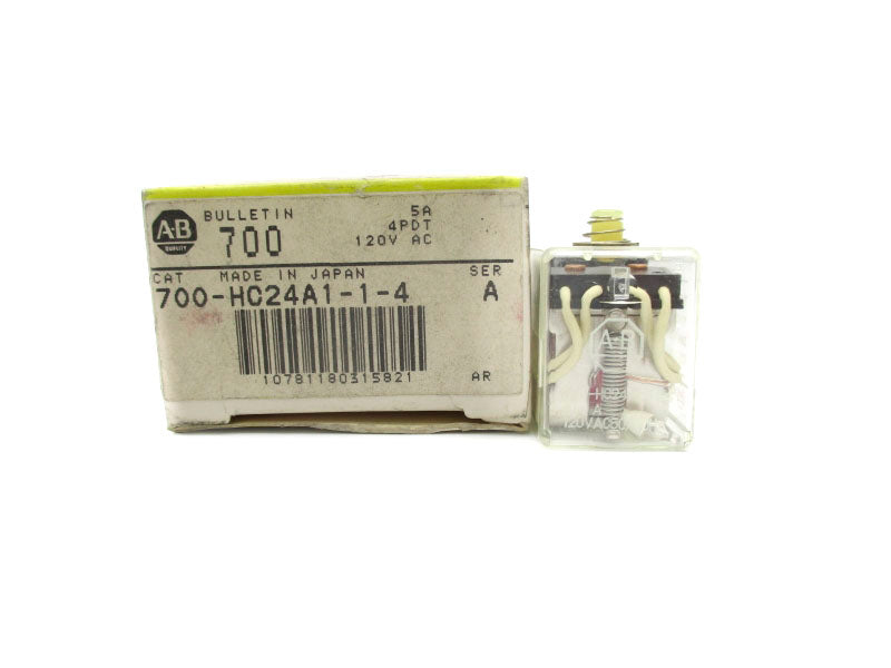 ALLEN BRADLEY 700-HC24A1-1-4 SER. A 120VAC 5A (BK/YL) NSMP