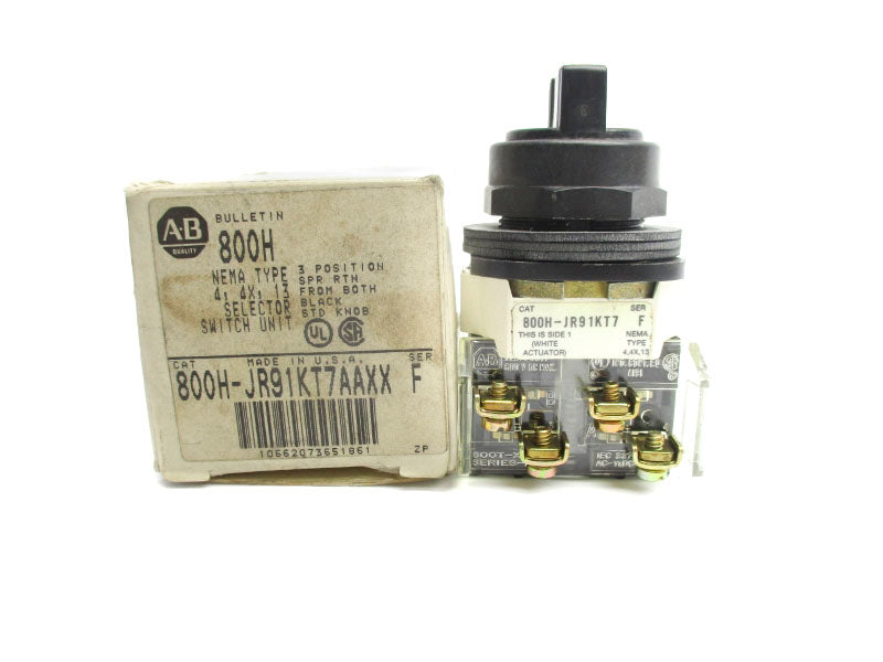 ALLEN BRADLEY 800H-JR91KT7AAXX SER. F (WH) NSMP
