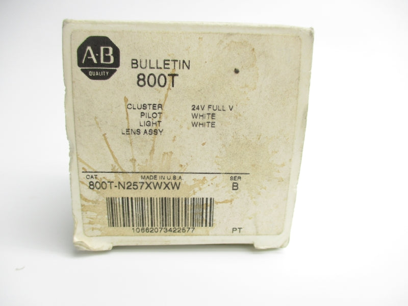 ALLEN BRADLEY 800T-N257XWXW SER. B 24V (WH) NSMP