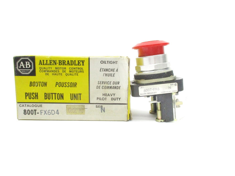 ALLEN BRADLEY 800T-FX6D4 SER. N (BK/YL) NSMP