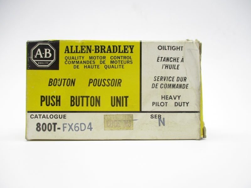 ALLEN BRADLEY 800T-FX6D4 SER. N (BK/YL) NSMP