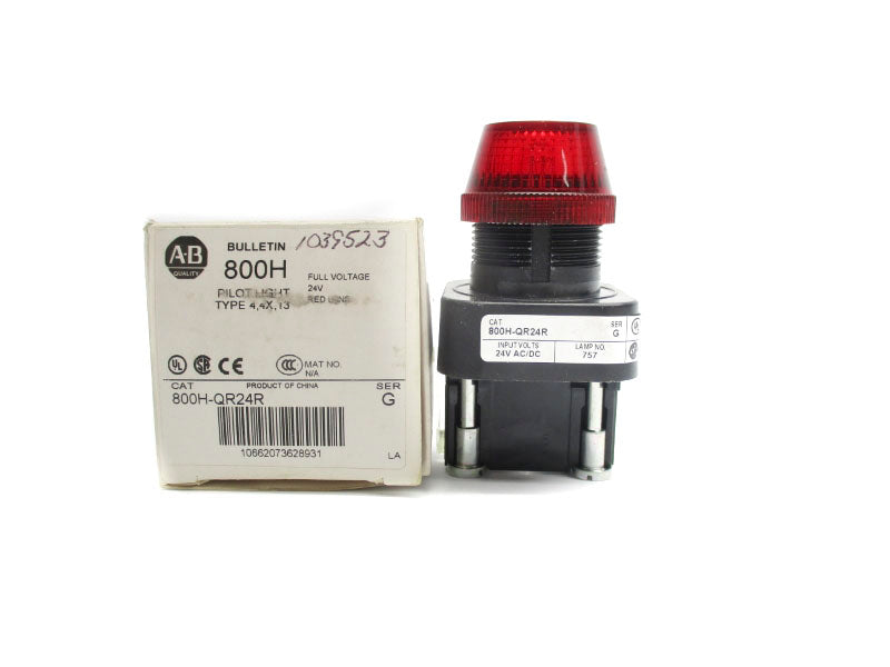 ALLEN BRADLEY 800H-QR24R SER. G 24VAC/DC (WH) NSMP