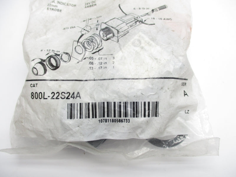 ALLEN BRADLEY 800L-22S24A SER. A 24VDC NSMP