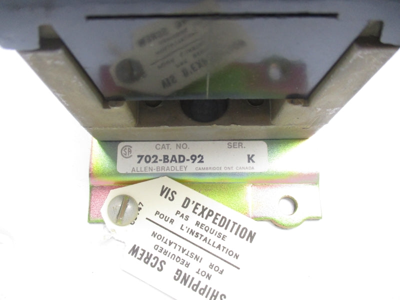 ALLEN BRADLEY 702-BAD-92 SER. K NSNP