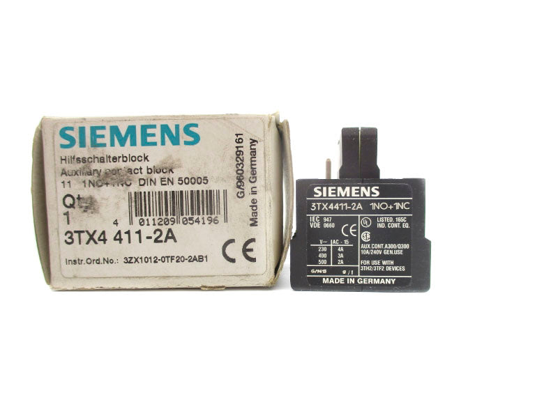 SIEMENS 3TX4411-2A 500V 2A NSMP