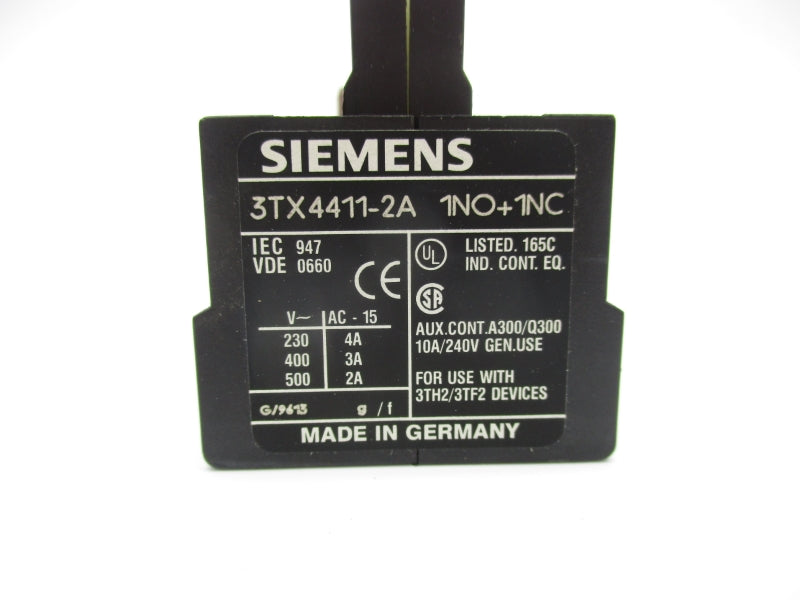 SIEMENS 3TX4411-2A 500V 2A NSNP