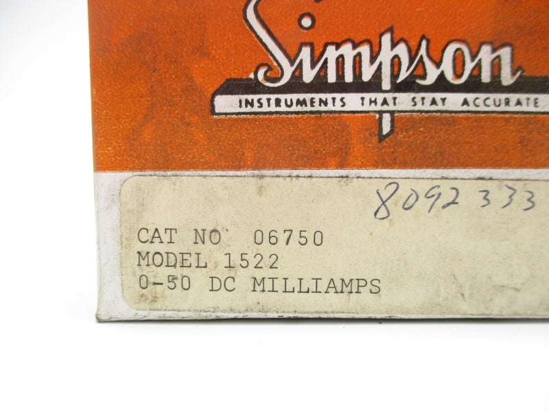 SIMPSON 06750 1522 0-50DC NSMP