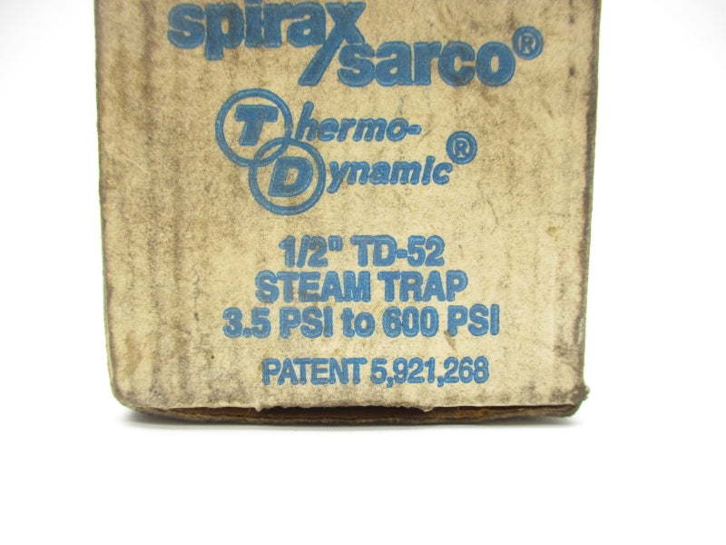 SPIRAX SARCO 54530 TD-52 3.5-600PSI 1/2" NSMP