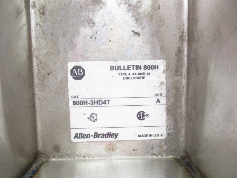 ALLEN BRADLEY 800H-3HD4T SER. A UNMP