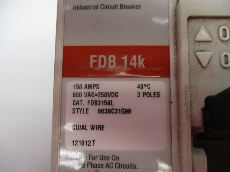 EATON FDB3150L 600VAC 150A UNMP