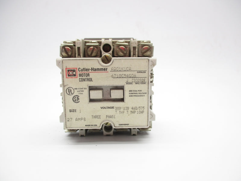 CUTLER HAMMER A201K1CA 575V 27A UNMP
