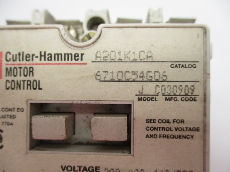 CUTLER HAMMER A201K1CA 575V 27A UNMP