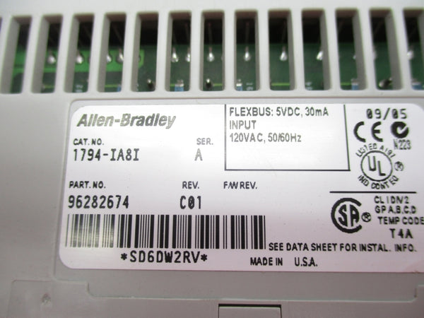 ALLEN BRADLEY 1794-IA8I SER. A 120VAC NSNP
