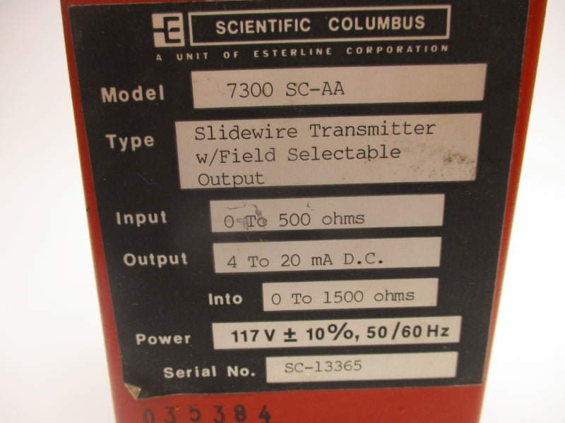 SCIENTIFIC COLUMBUS 7300SC-AA 117V NSNP