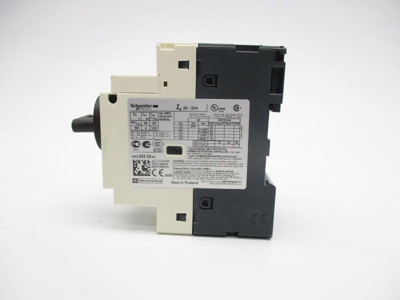 SCHNEIDER ELECTRIC GV2P22 600VAC 20-25A NSMP