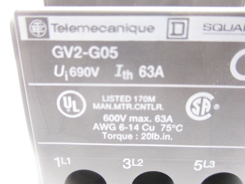 TELEMECANIQUE GV2-G05 690V 63A NSNP