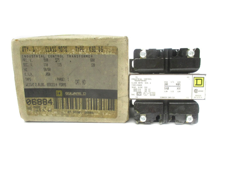 SQUARE D 9070K50D5 600V .050KVA NSMP