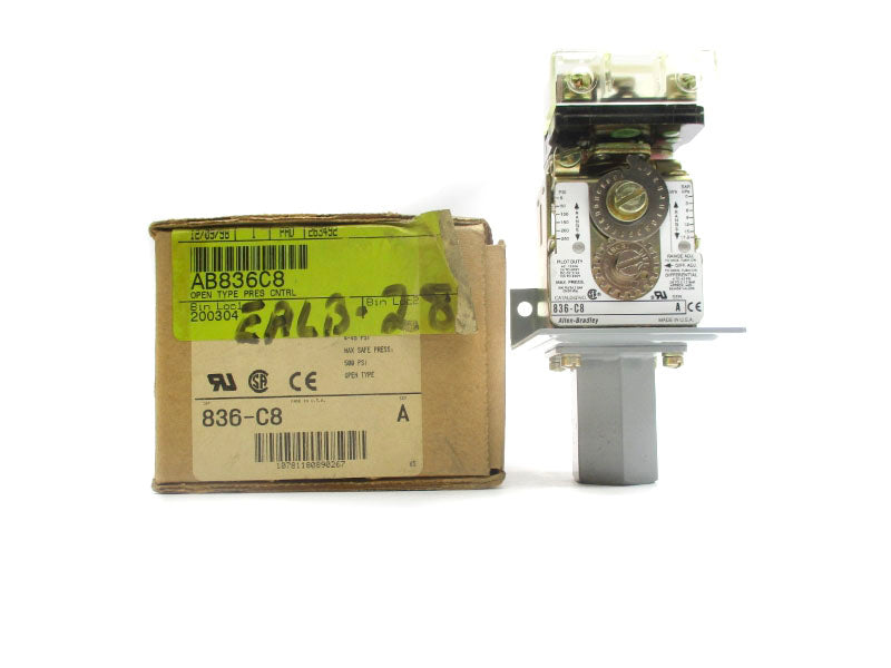 ALLEN BRADLEY 836-C8 SER. A 600V 500PSI (BR/WH) NSMP