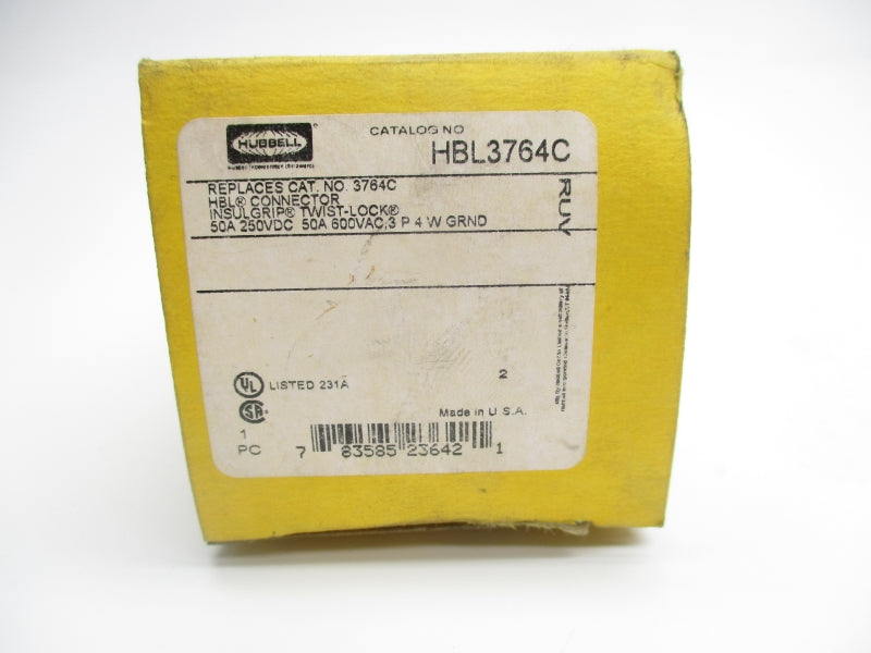 HUBBELL HBL3764C 600VAC 50A NSMP