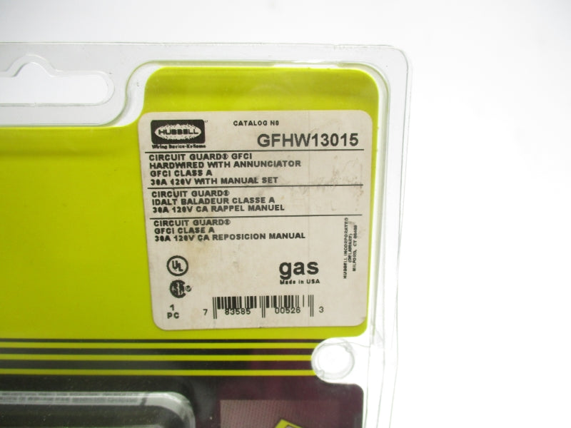 HUBBELL GFHW13015 120V 30A NSMP