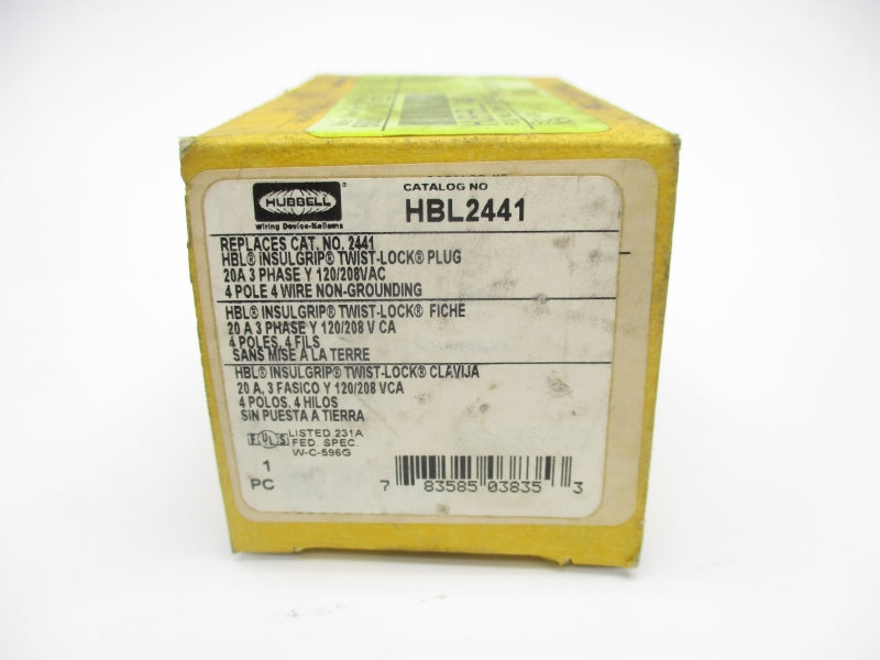 HUBBELL HBL2441 120/208VAC 20A NSMP