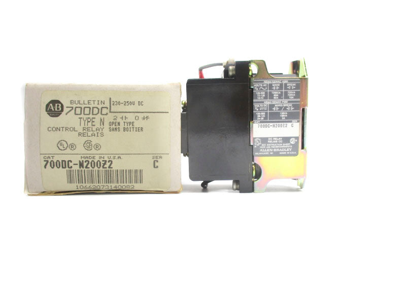 ALLEN BRADLEY 700DC-N200Z2 SER. C 230-250V 60A (BK/WH) NSMP