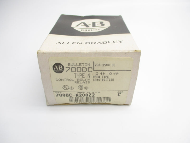 ALLEN BRADLEY 700DC-N200Z2 SER. C 230-250V 60A (BK/WH) NSMP