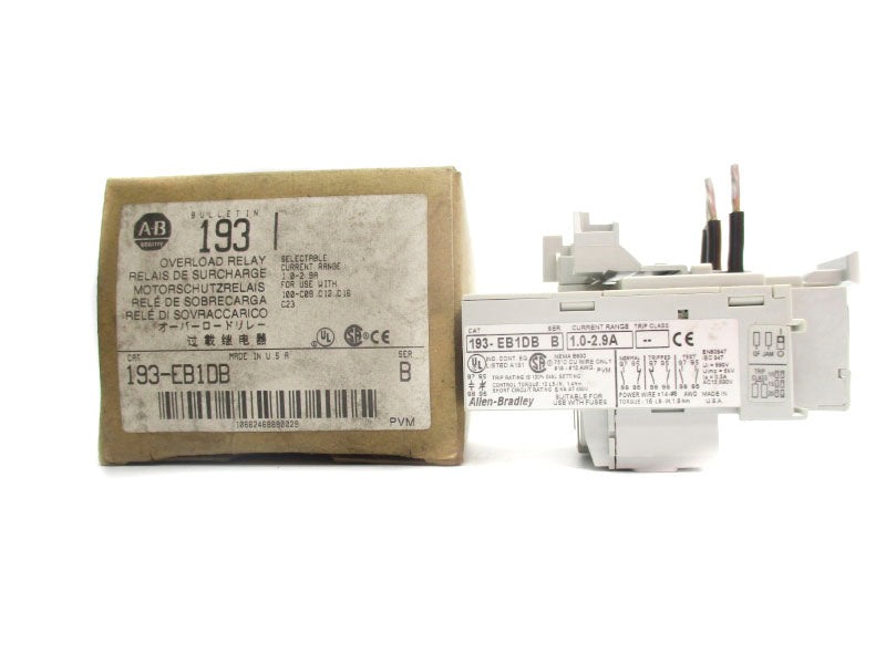 ALLEN BRADLEY 193-EB1DB SER. B 690V 1.0-2.9A (BR/WH) NSMP