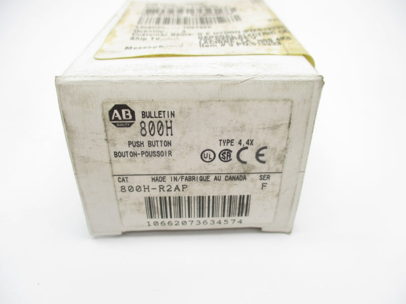 ALLEN BRADLEY 800H-R2AP SER. F (WH) NSMP