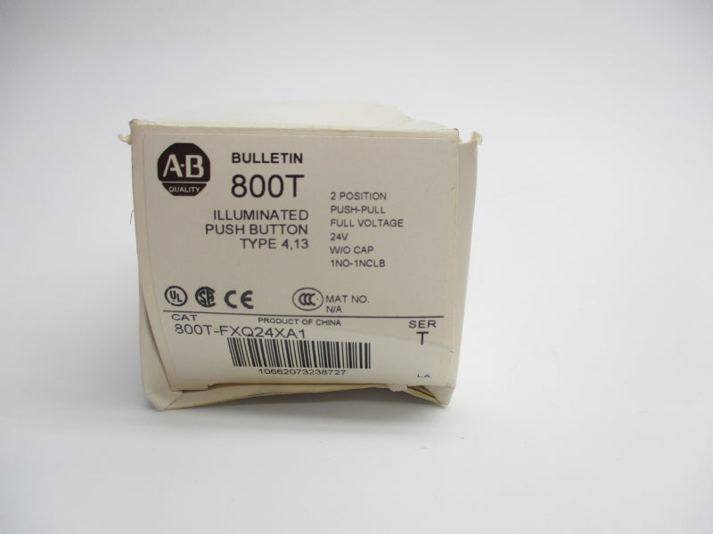 ALLEN BRADLEY 800T-FXQ24XA1 SER. T 24VAC/DC (WH) NSMP